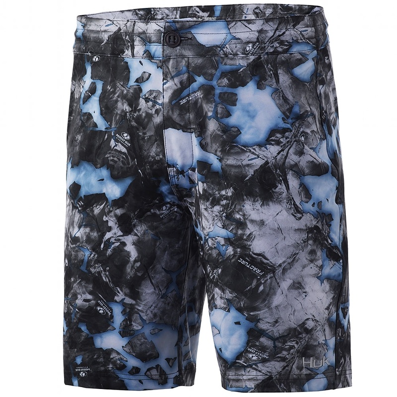Huk Pursuit Mossy Oak Fracture Boardshort MO Blue Shark 28