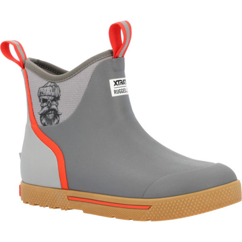 XTRATUF Men's Wheelhouse 6" Ankle Deck Boot Grey 7
