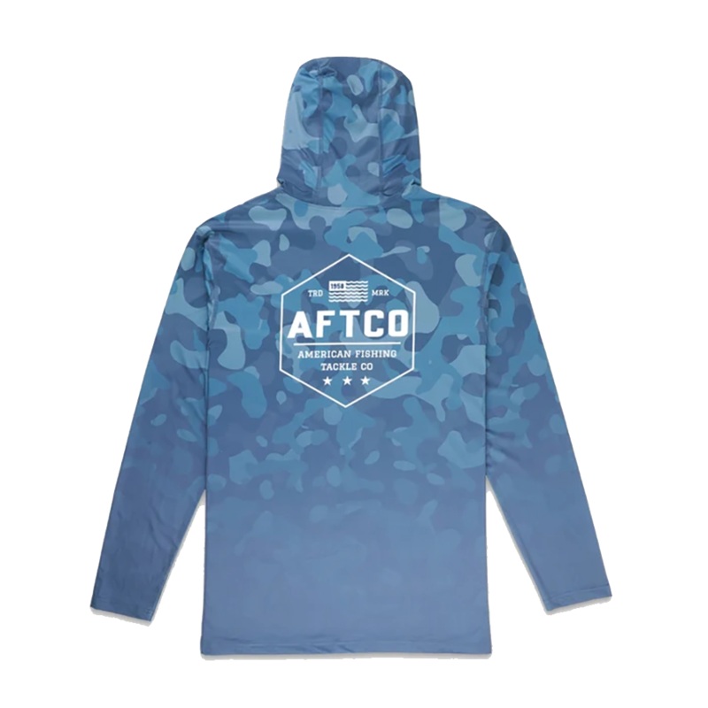 AFTCO OG Camo UVX Long Sleeve Sun Protection Hoodie Air Force OG Camo Small