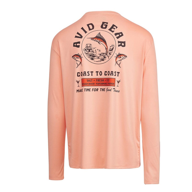 Avid Trollers AVIDry Long Sleeve Dark Coral Small
