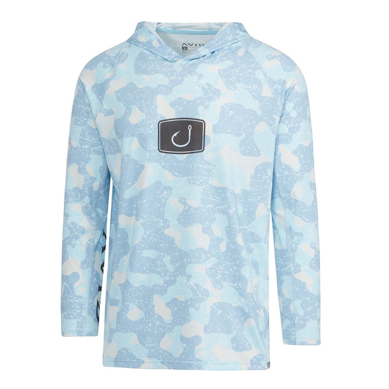 Avid Youth Camo Airmesh Hoodie Shelter Sky Small
