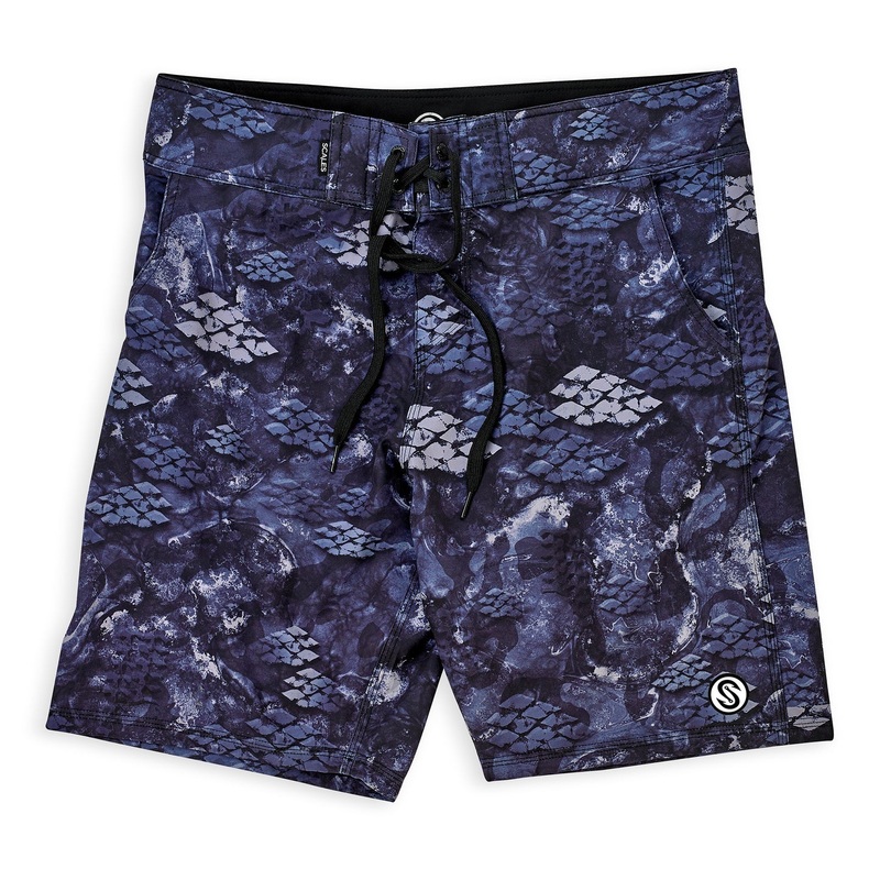 SCALES Camo First Mates Boardshorts Blue W30
