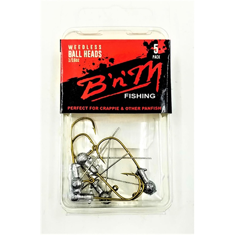 B&M Unpainted Weedless Ball Head Jig 1/8oz