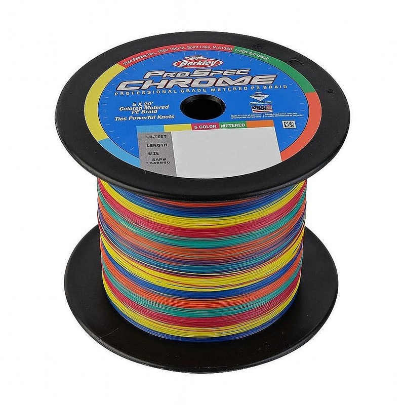 Berkley ProSpec 20# Chrome 5x20' Metered Braid - 5-Color Metered 500 Yards