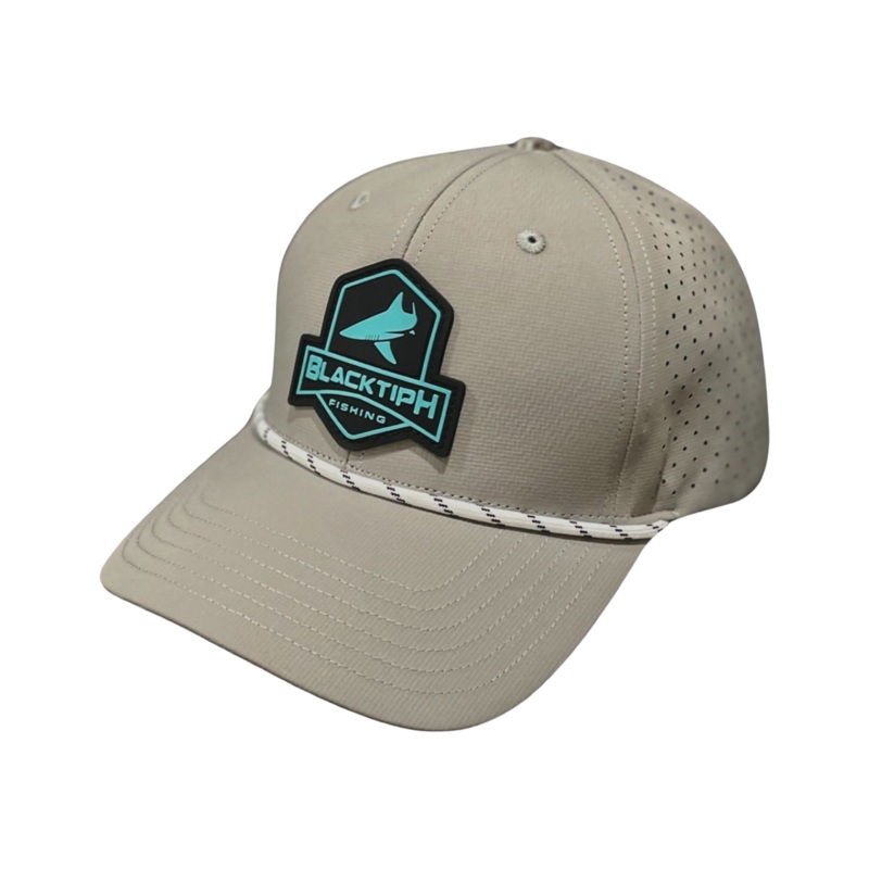 BLACKTIPH PVC Performance Snapback Hat Grey Turquoise