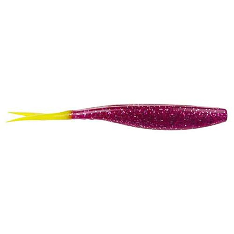 D.O.A C.A.L Jerk Bait Purple/Chartreuse Tail 4" 12 Pack