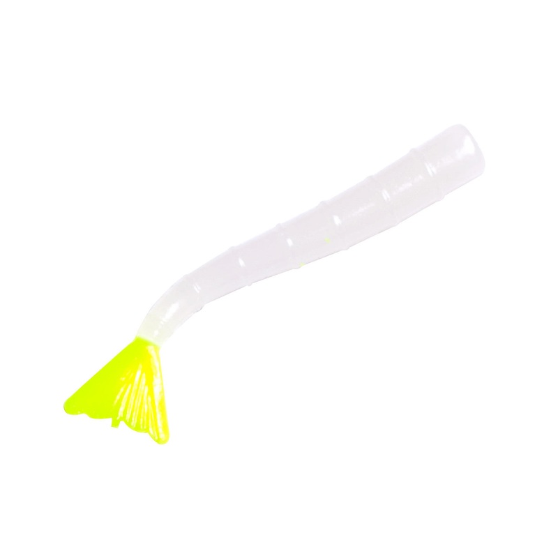 H&H Shrimp tail - 10 Pack White/Firetail 4" (10 Pack)