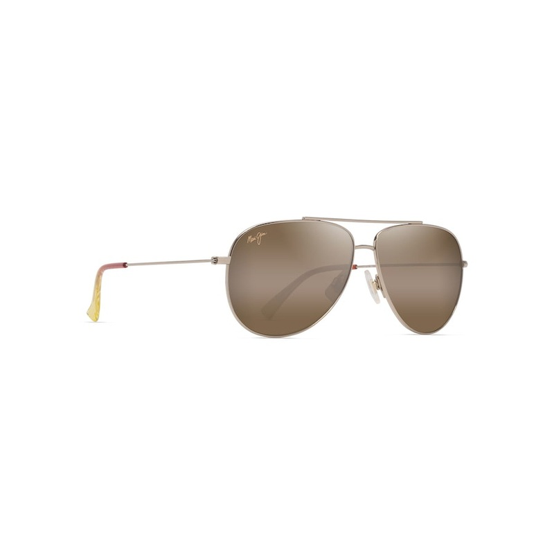 MAUI JIM Hau'oli Sunglasses Shiny Light Gold with Orange & Yellow |  HCL Bronze