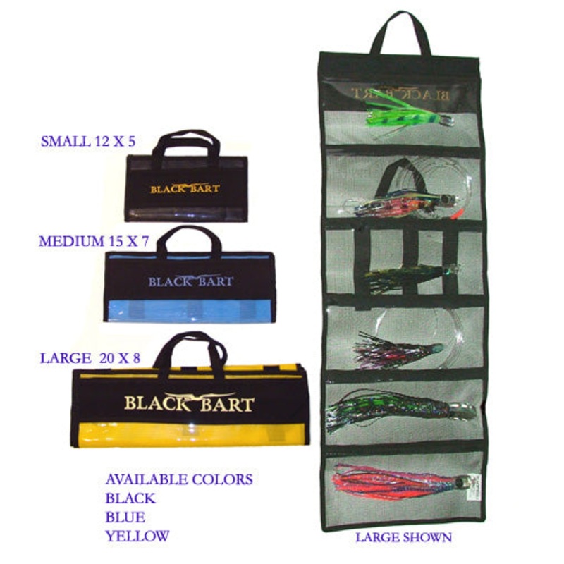 Black Bart 6 Pocket Rollup Lure Bag Black Medium