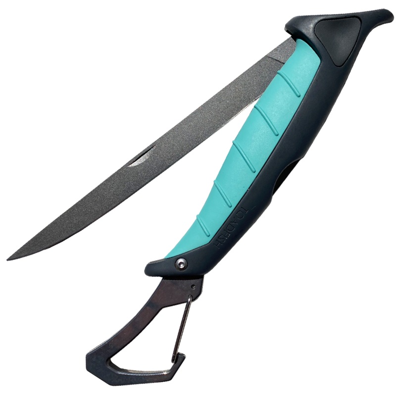 Toadfish Stowaway 8.5" Folding Fillet Knife with built in Carabiner