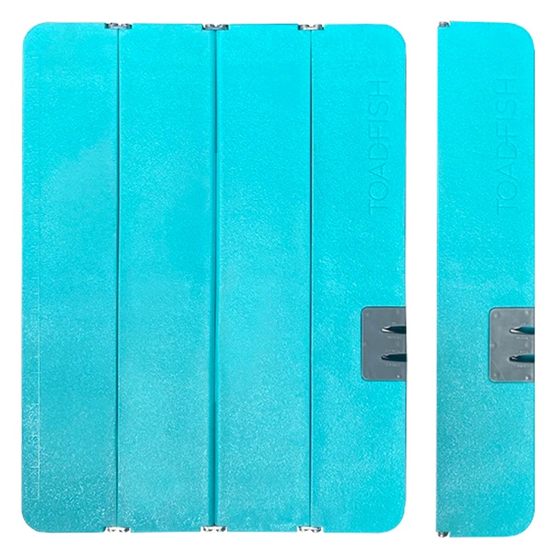 Toadfish Stowaway Folding Cutting Board with Built-in Knife Sharpner - Teal Standard