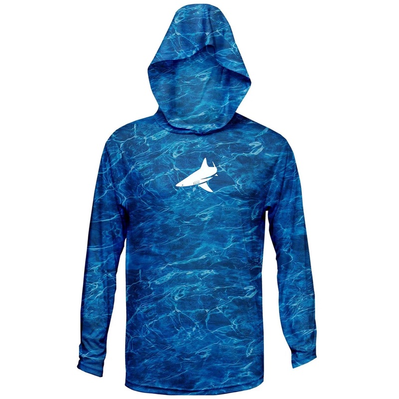 BLACKTIPH Patriotic Performance Distress Hoodie with UPF 50+ Protection Small