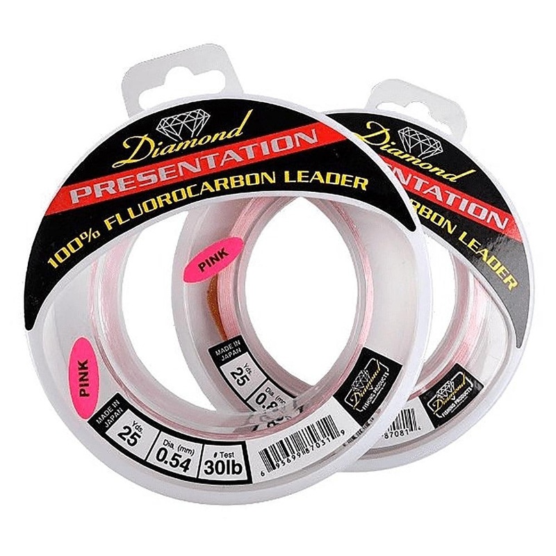 Diamond Presentation Fluorocarbon Leader 100 Yards Pink 15#