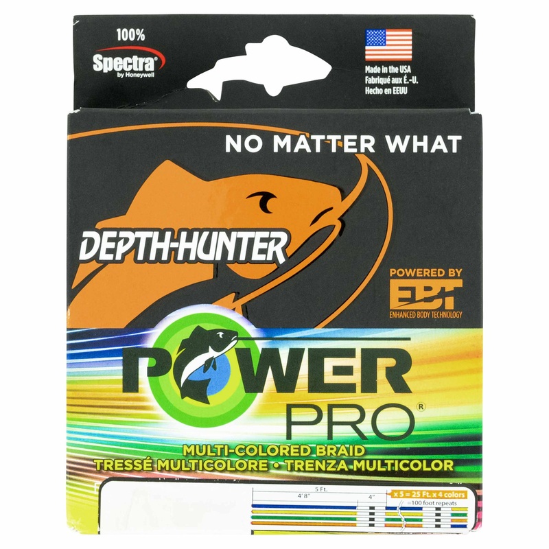 PowerPro Depth-Hunter Multi Colored Braid - 167yds 30#
