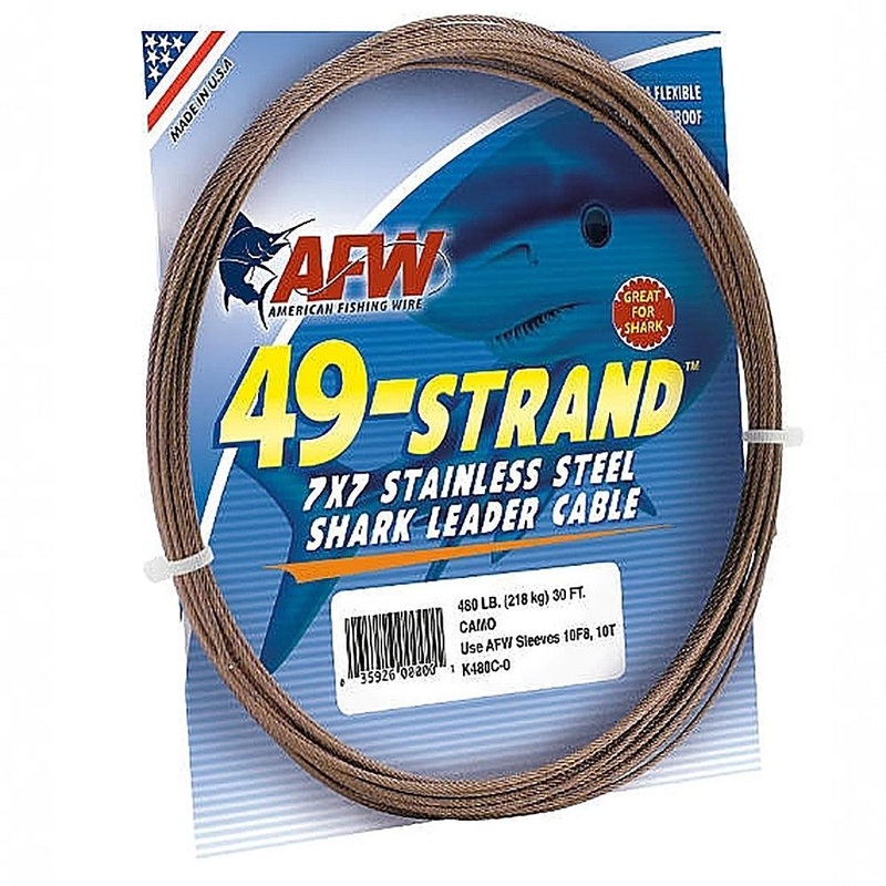 American Fishing Wire 49 Strand Stainless Camo 30FT 90#