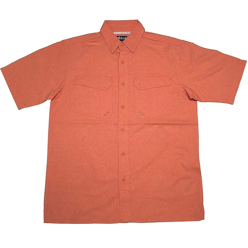 Bimini Bay Outfitters The Largo Short Sleeve Shirt with Blood Guard Aqua Large