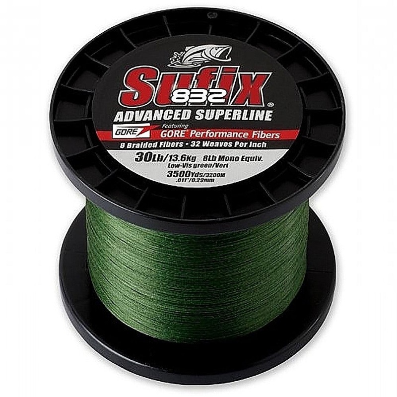 SUFIX 832 Braid 3500 Yards Lo Vis Green 6#