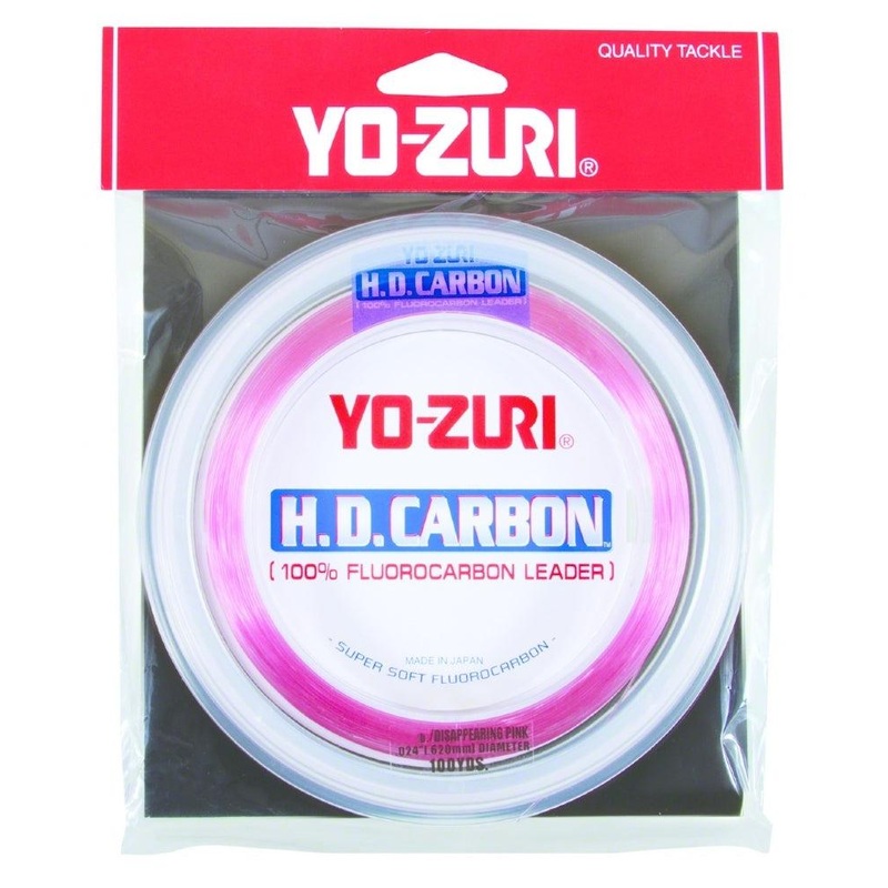 YO-ZURI H.D. Carbon Disappearing Pink Leader 30Yards 8#