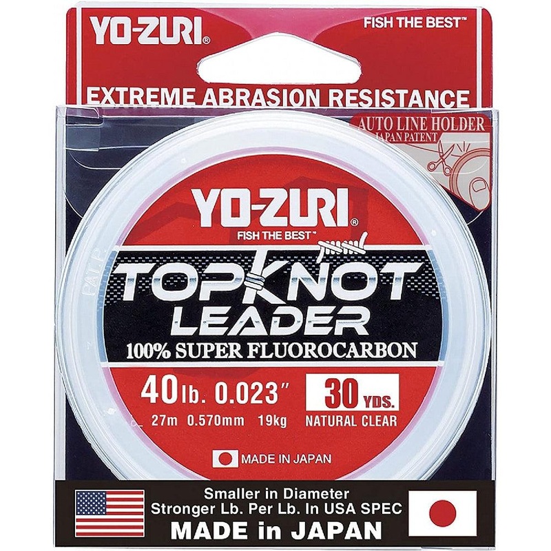 YO-ZURI TopKnot Flourocarbon Leader 30YDS Pink 15#