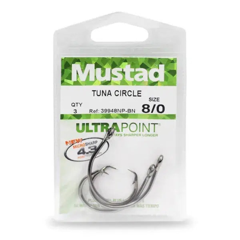 Mustad Demon Wide Gap Perfect Circle 39948NP-BN Hook  - 25PK 12/0