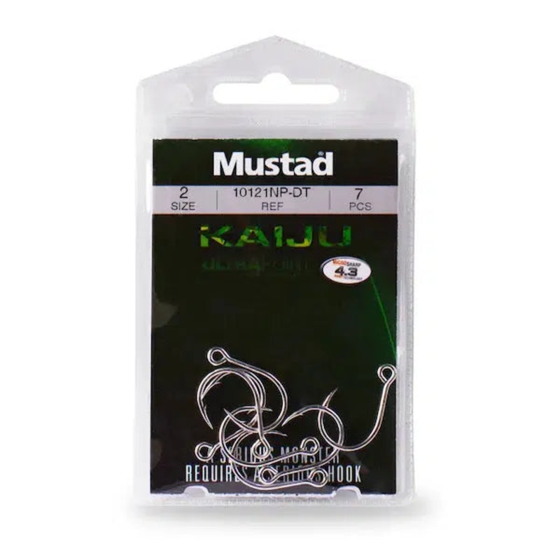 Mustad Kaiju In-Line Duratin Single Hook - 10121NP 8/0 5 Pack