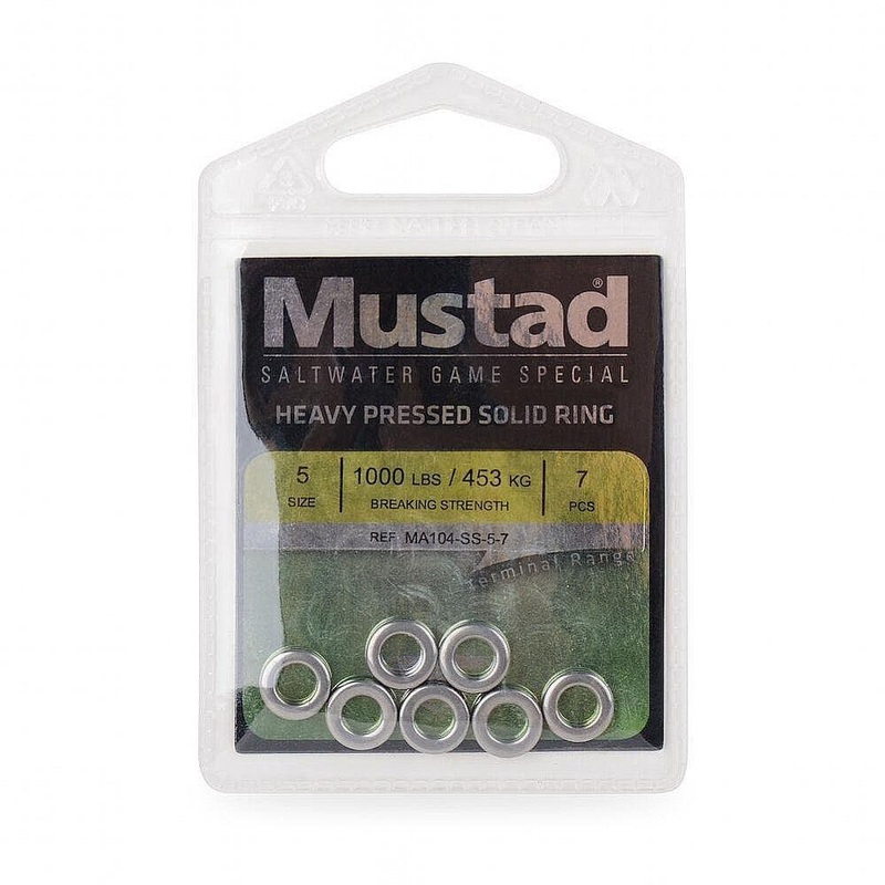 Mustad Stainless Steel Heavy Pressed Solid Ring 5