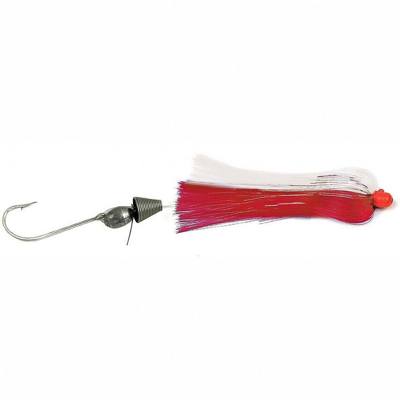 Sea Striker SSBH14RW Ballyhoo Rig 1/4 oz Head, 1/2 oz Egg Lead, 7/0 Hook Red/White