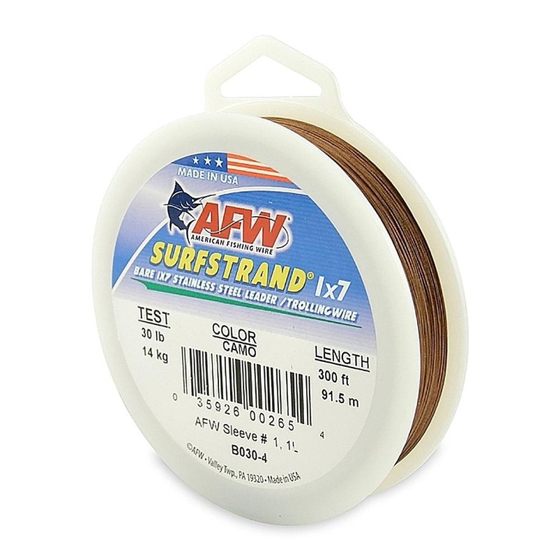 AFW Surfstrand Bare 1x7 Stainless Steel Leader Wire 30#