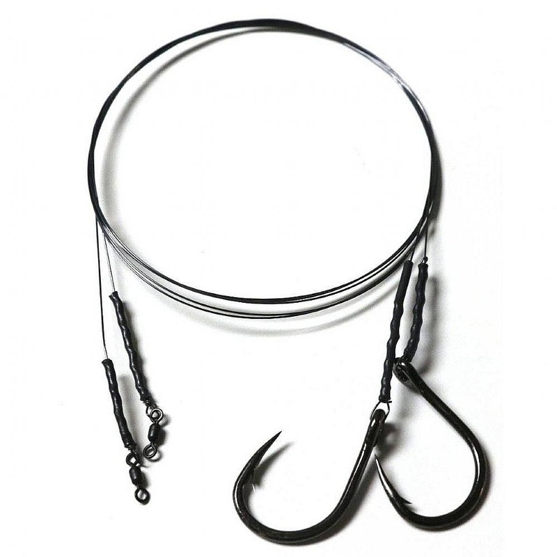R&R Titanium wire with Mustad Circle Hook 2PK 6/0