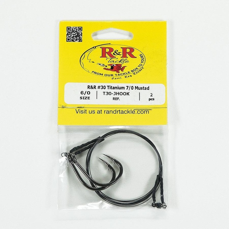 R&R Titanium wire with Mustad J Hook 8/0