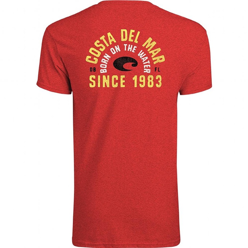 Costa Scope Short Sleeve Crew T-Shirt Heather Red Small