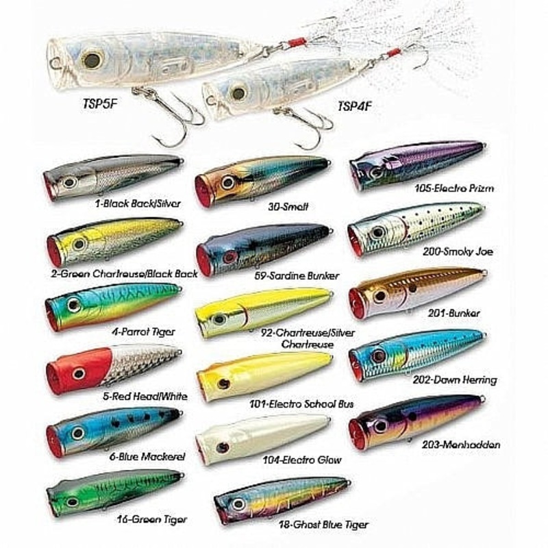 Tsunami TS Popper Floating 1/4oz Black Back/Green/White/Red Gill