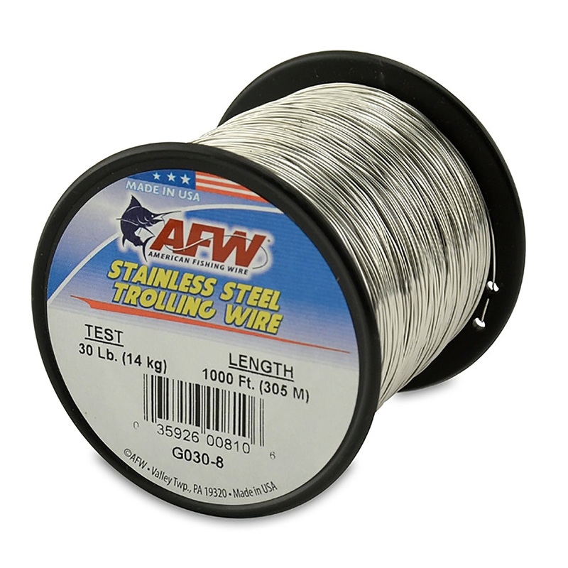 AFW Stainless Steel Trolling Wire - Bright 300 Ft 40#