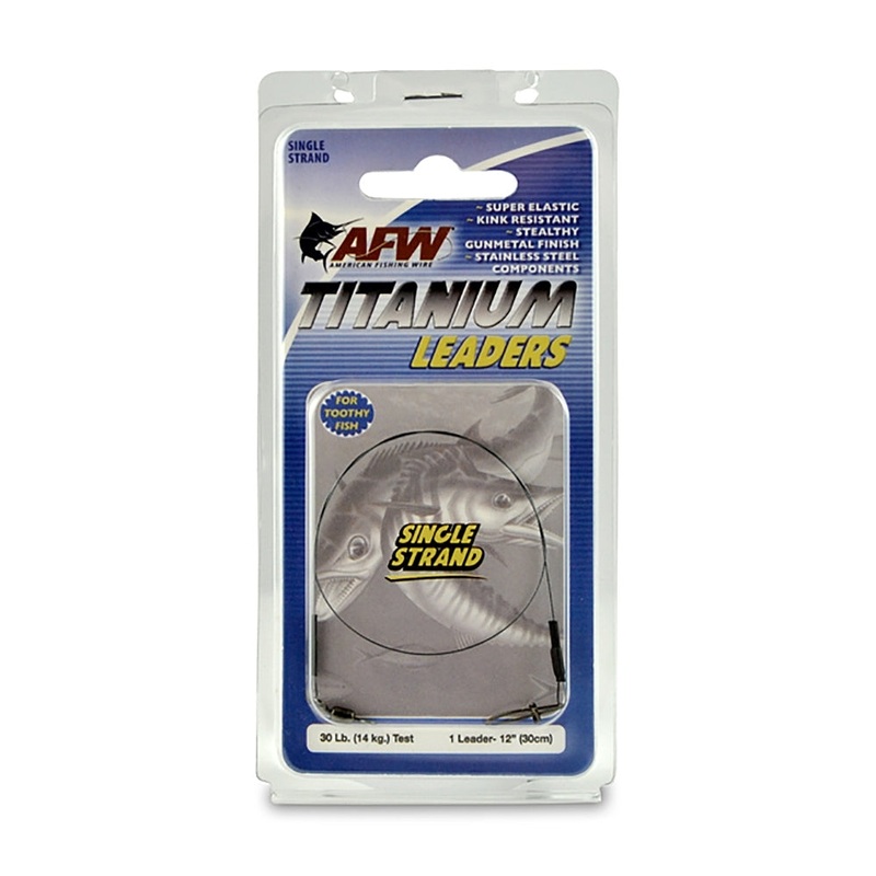 American Fishing Wire Titanium Single Strand Leader 15 Ft 10#