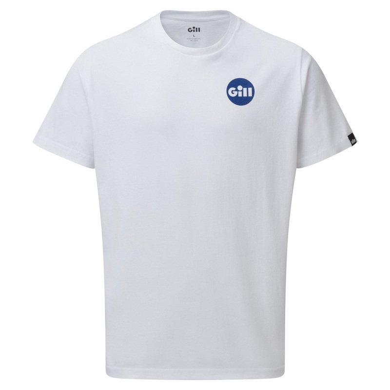 GILL Graphic T-Shirt White/Blue Small