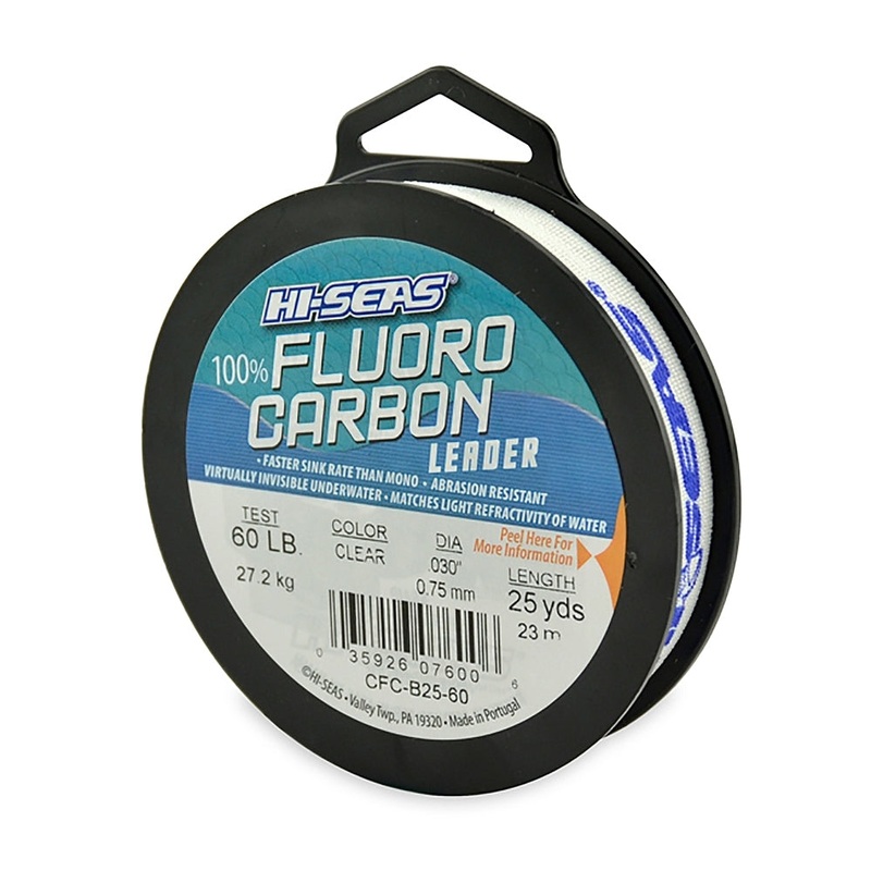 Hi-Seas Fluorocarbon Leader 25yds - Clear 12#