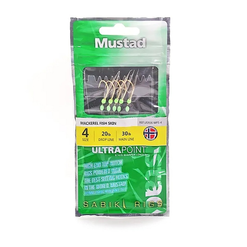 MUSTAD USR05 UP Sabiki Rig - Mackerel Fish Skin 6