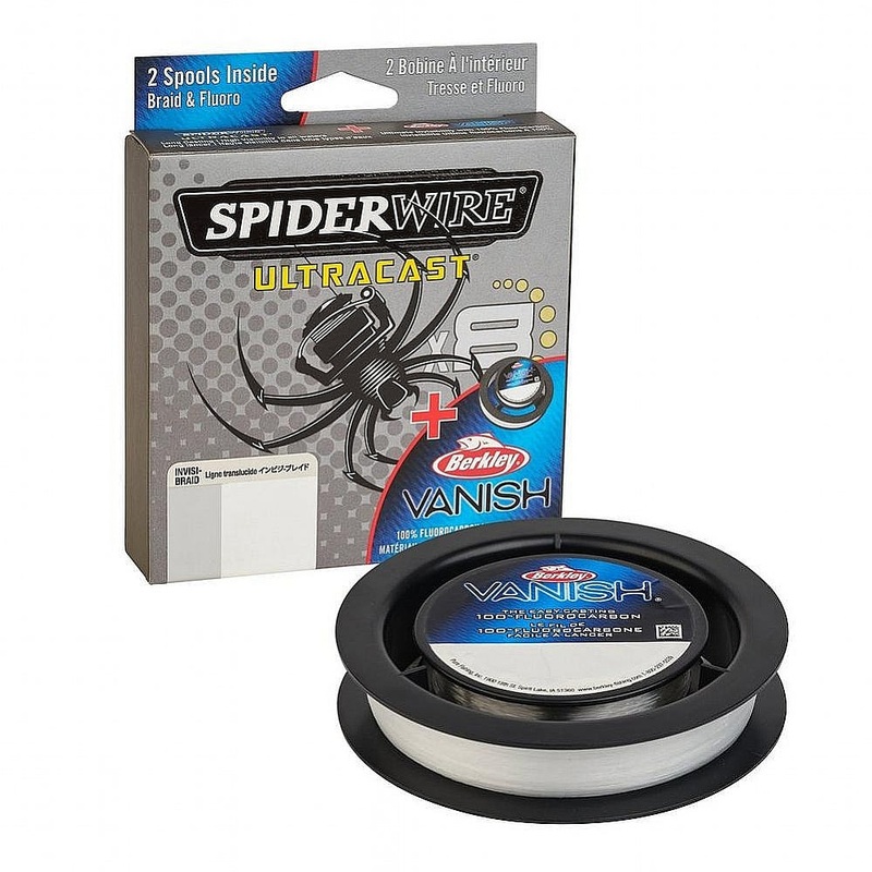 SpiderWire Ultracast Vanish Dual Spool 164 yards Aqua Camo/Clear 10#