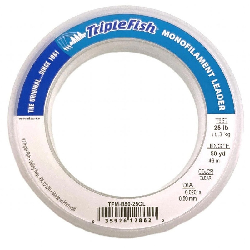 Triple Fish Monofilament Leader 50YDS 80#