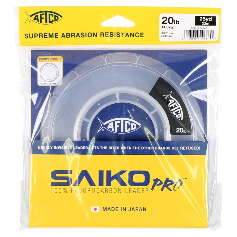 AFTCO Saiko Pro Clear Fluorocarbon Leader 25yds 20lb