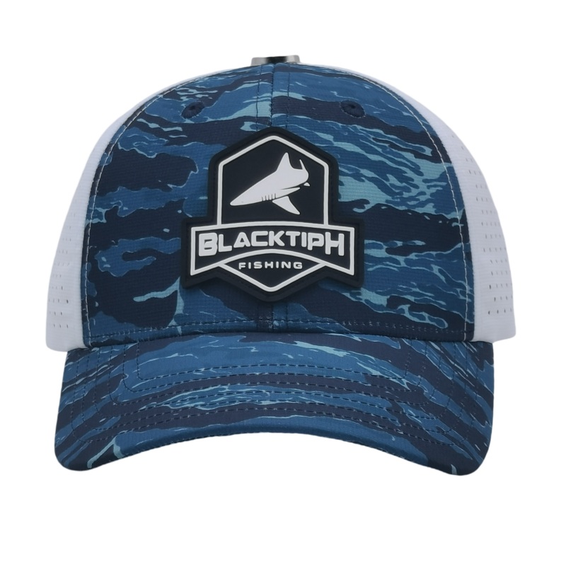 BLACKTIPH Performance PVC Hat Blue Water Camo
