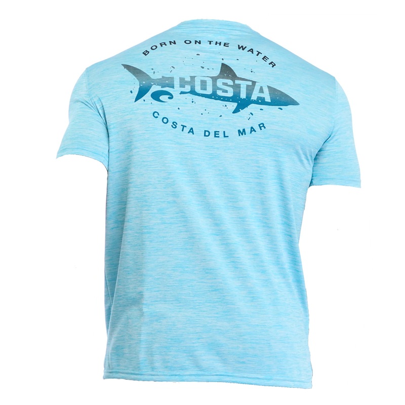 Costa Tech Slam Shark Men's Short-Sleeve T-Shirt Blue Small