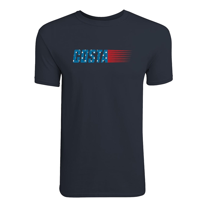 Costa Men's Racing Usa Short Sleeve T-Shirt Butter Small