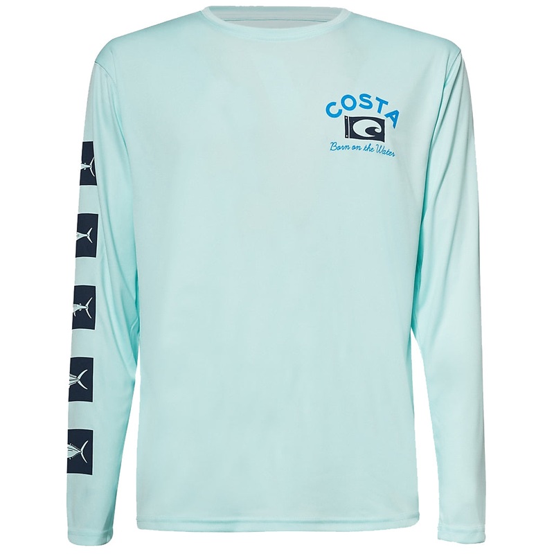 Costa Tech Banner Long Sleeve Tech Shirt Gray Medium