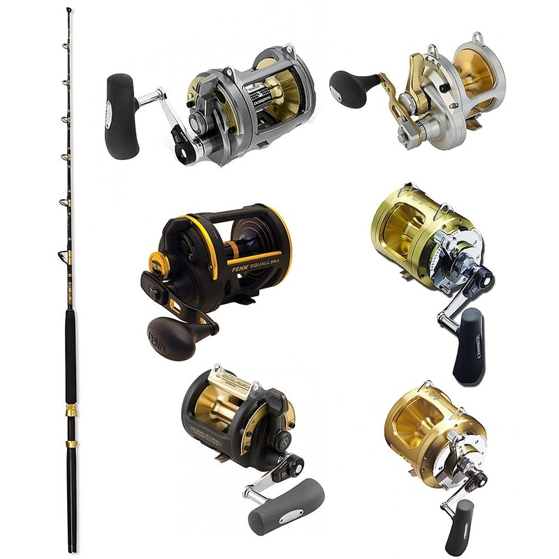 ECA 50-100 6' Slick Butt CHAOS Gold With Reels Conventional & Trolling Combo Shimano TIAGRA 50A TROLLING REEL 2 SPD