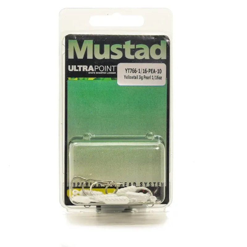 Mustad Yellowtail Jig Head YT766 Chartreuse 1/32 10 Pack