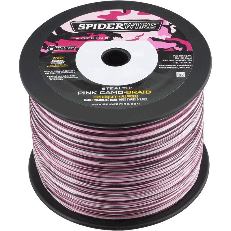 Spiderwire Stealth Braid 3000 Yards Pink Camo 10#