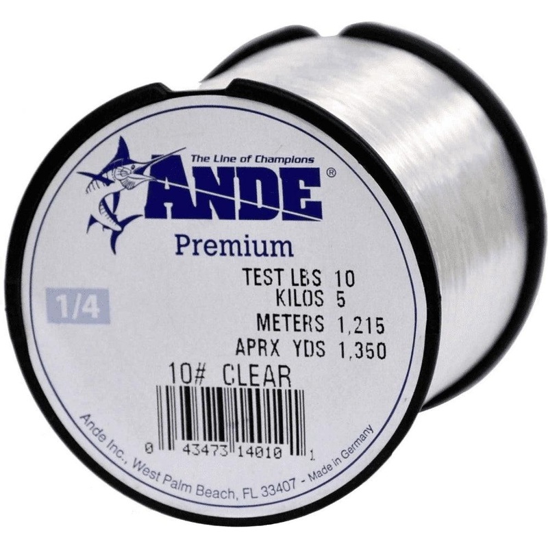 ANDE Premium Monofilament Line 1/4LB Spool Clear 200#