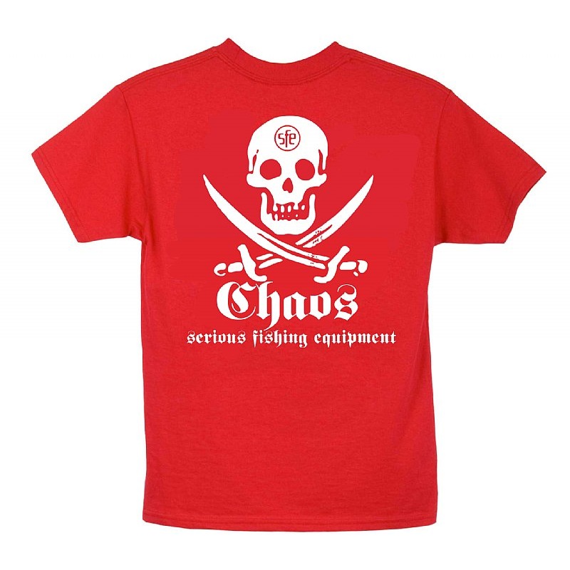 CHAOS Youth Short Sleeve Pirate T-Shirt Red Medium