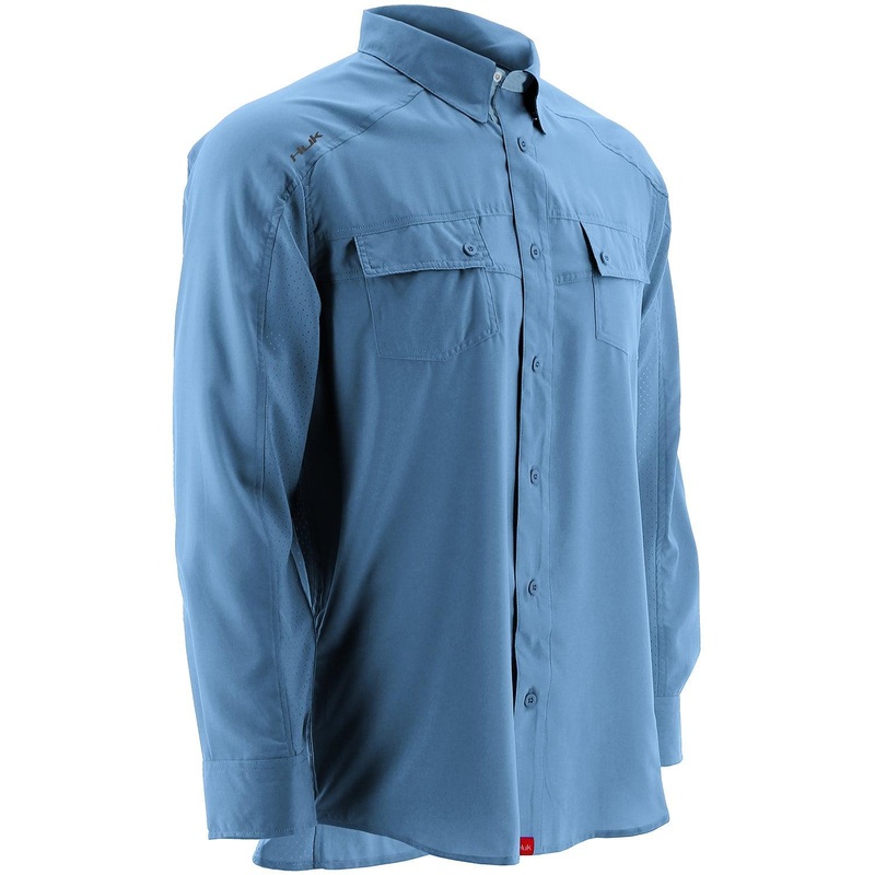 Huk Next Level Long Sleeve Shirt Carolina Blue Small